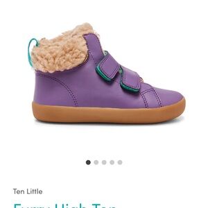 Kids Furry High Top Shoes - Purple